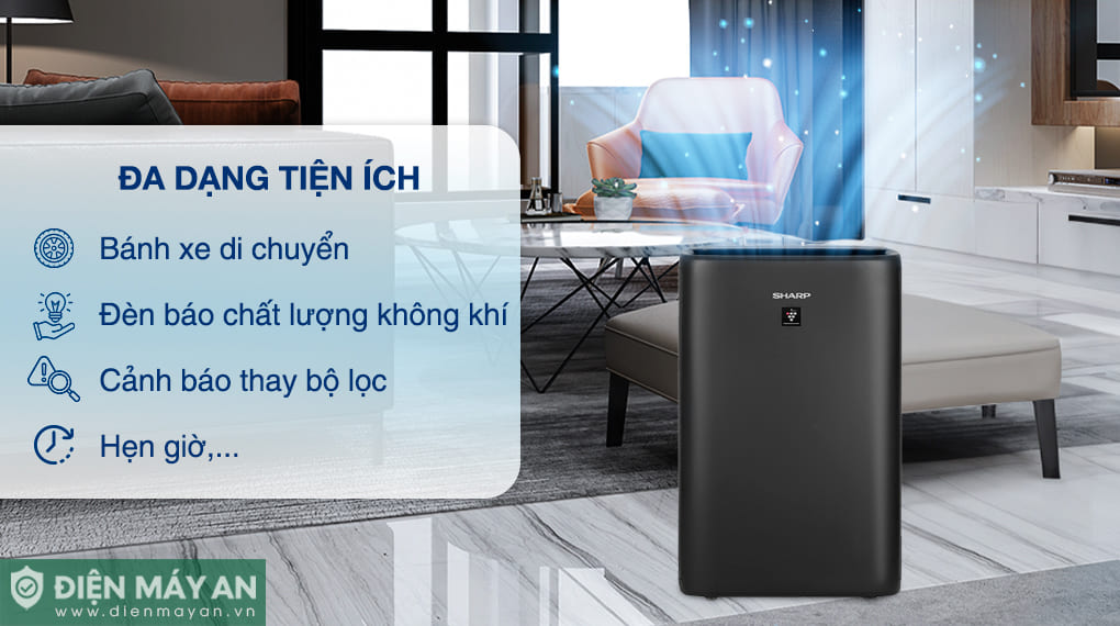 Máy lọc không khí và tạo ẩm Sharp KI-N40V-H 29W